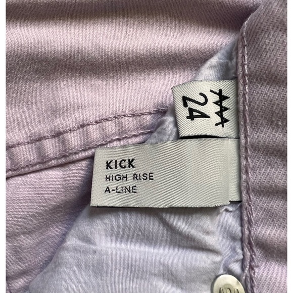 Dolls Kill x Zee Gee Why . Lilac denim micro mini skirt - Picture 12 of 15